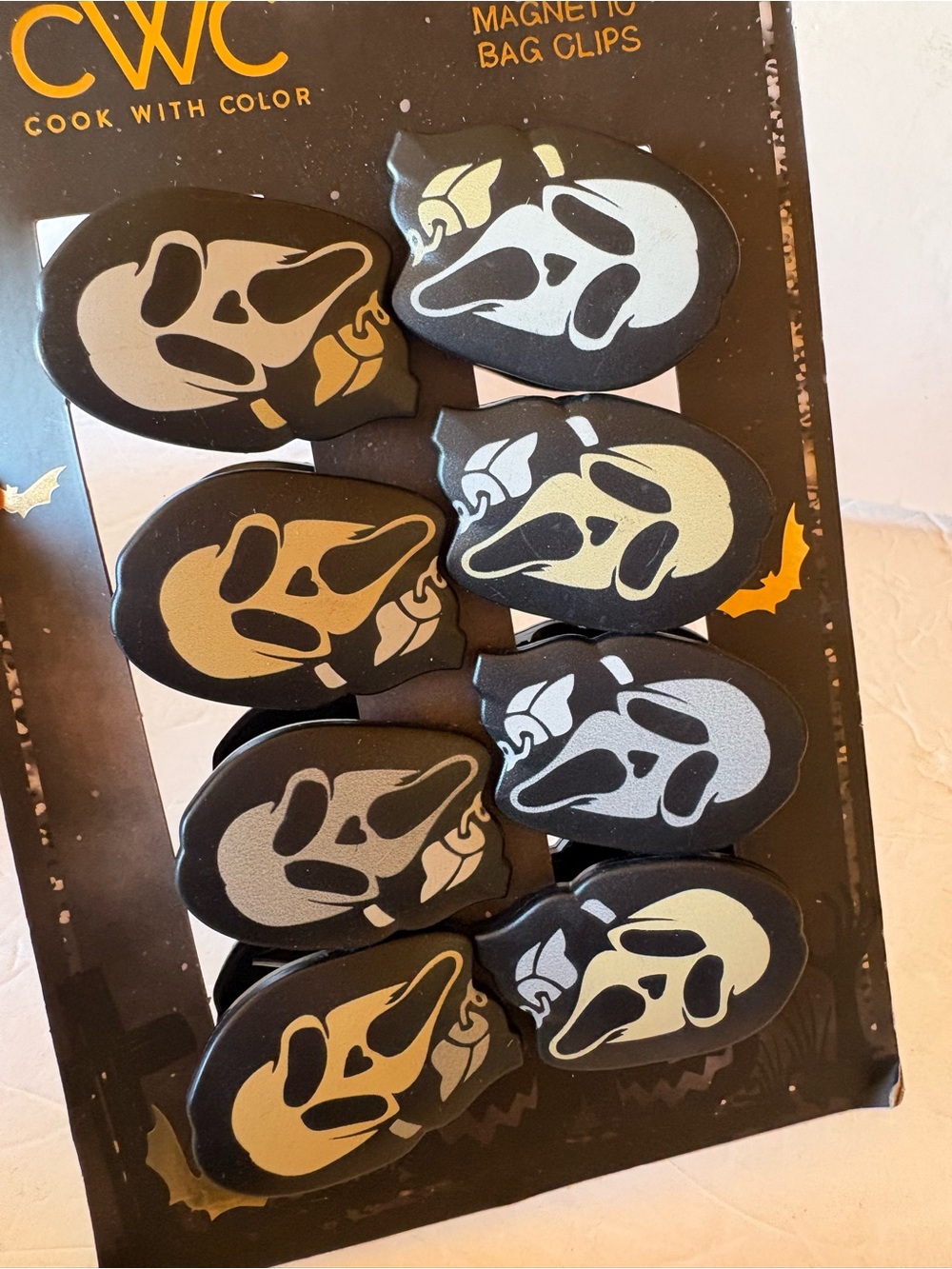 NIB - 8pc: CWC Ghostface Chip Bag Clips - Picture 3 of 5